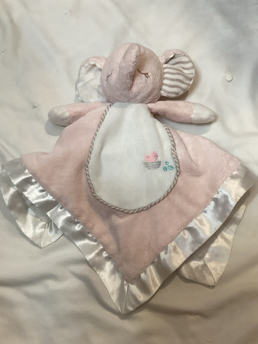 Douglas Lil' Snuggler Plush Pink Elephant Security Blanket Soft Baby Comfort Toy